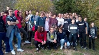 Il gruppo di studenti a Rovereto